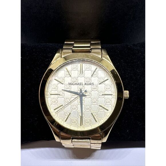 Michael Kors Slim Runway MK3335 Women\'s Gold Tone Analog Dial Wrist Watch JNA236 main image 4